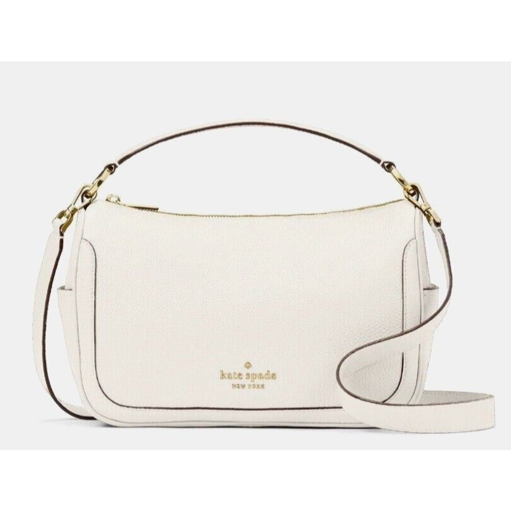 New Kate Spade Smoosh Satchel Hobo Crossbody Leather Parchment